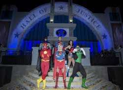 There are also character meet and greets hosted he There are also character meet and greets hosted here. One can spot heroes from the Justice League like Superman, Batman, and Wonder Woman as well as B